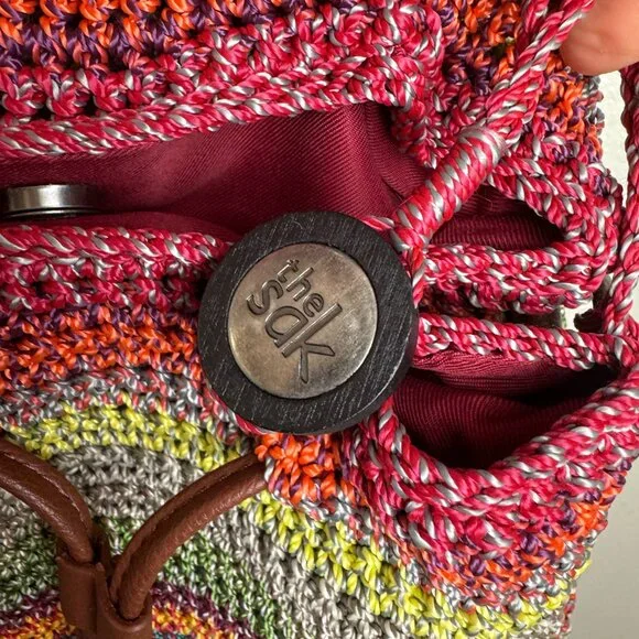 The Sak Avalon Convertible Crochet BackpackMulticolor Like NEW